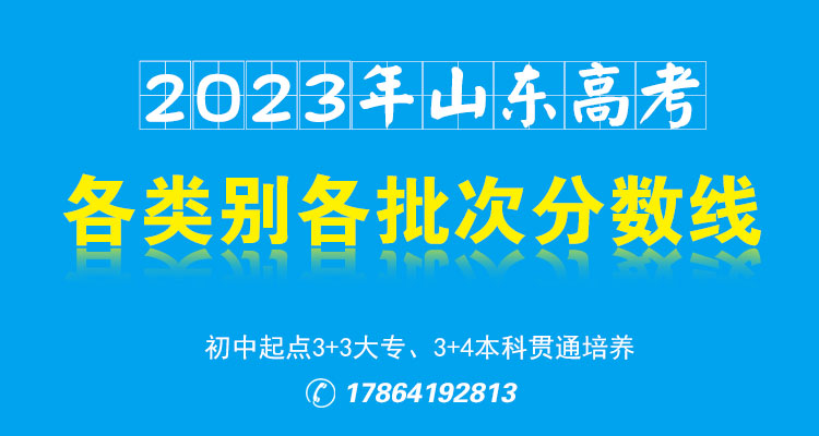 2023年山东夏季高考春季高考各类别各批次分数线公布